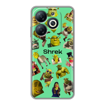 Силиконовый чехол на Infinix Smart 8 с принтом Шрек Shrek