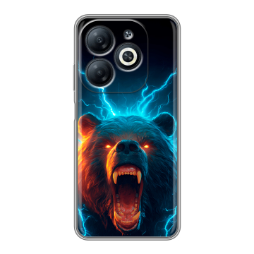 Силиконовый чехол на Infinix Smart 8 с принтом Медведь