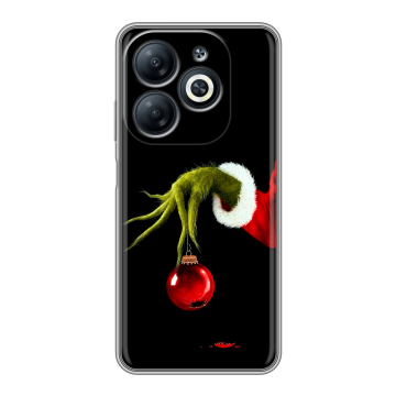 Силиконовый чехол на Infinix Smart 8 с принтом Новый год Гринч