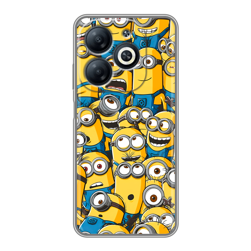 Силиконовый чехол на Infinix Smart 8 с принтом Миньоны Силиконовый чехол на Infinix Smart 8 с принтом Миньоны