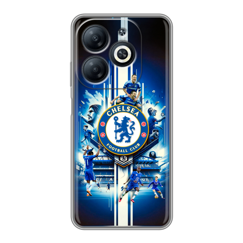 Силиконовый чехол на Infinix Smart 8 с принтом Chelsea Челси Силиконовый чехол на Infinix Smart 8 с принтом Chelsea Челси