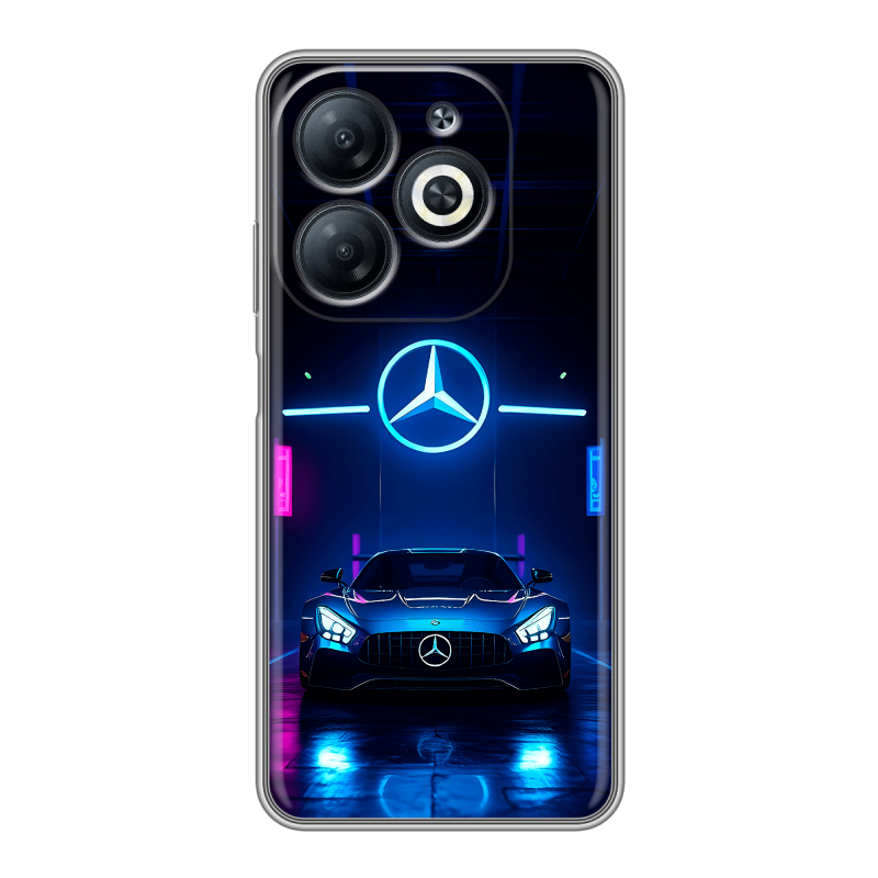 Силиконовый чехол на Infinix Smart 8 с принтом Mercedes Мерседес Силиконовый чехол на Infinix Smart 8 с принтом Mercedes Мерседес