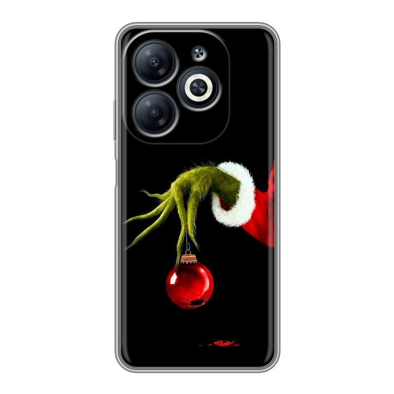Силиконовый чехол на Infinix Smart 8 с принтом Новый год Гринч Силиконовый чехол на Infinix Smart 8 с принтом Новый год Гринч