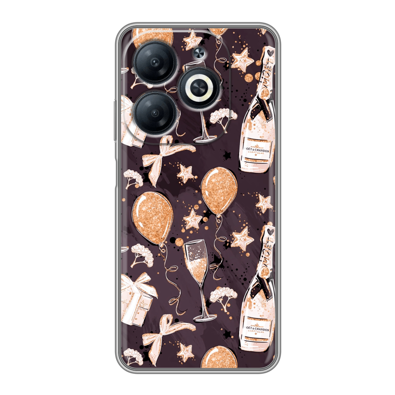 Силиконовый чехол на Infinix Smart 8 с принтом Новый год Силиконовый чехол на Infinix Smart 8 с принтом Новый год
