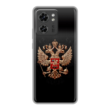 Силиконовый чехол на Motorola Edge 40 с принтом Герб России