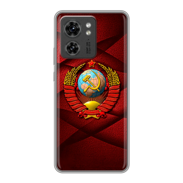 Силиконовый чехол на Motorola Edge 40 с принтом Герб СССР