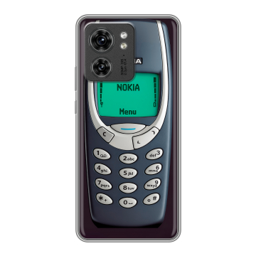 Силиконовый чехол на Motorola Edge 40 с принтом Старый телефон Силиконовый чехол на Motorola Edge 40 с принтом Старый телефон
