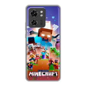 Силиконовый чехол на Motorola Edge 40 с принтом Майнкрафт Minecraft Силиконовый чехол на Motorola Edge 40 с принтом Майнкрафт Minecraft