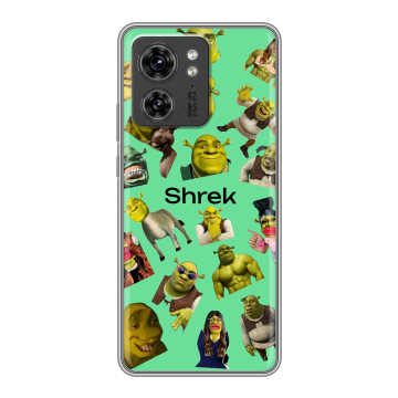 Силиконовый чехол на Motorola Edge 40 с принтом Шрек Shrek