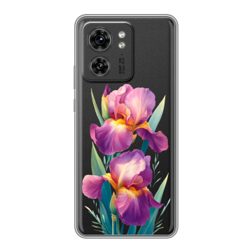 Силиконовый чехол на Motorola Edge 40 с принтом Цветы орхидеи