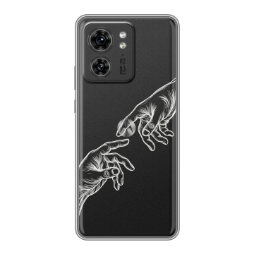 Силиконовый чехол на Motorola Edge 40 с принтом Сотворение мира