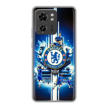 Силиконовый чехол на Motorola Edge 40 с принтом Chelsea Челси