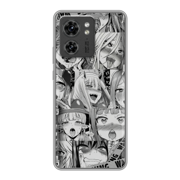 Силиконовый чехол на Motorola Edge 40 с принтом Ahegao Ахегао Аниме