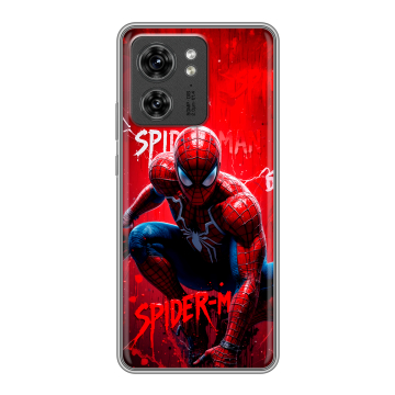 Силиконовый чехол на Motorola Edge 40 с принтом Spiderman Человек паук Силиконовый чехол на Motorola Edge 40 с принтом Spiderman Человек паук