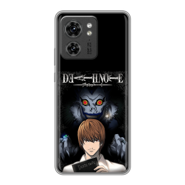 Силиконовый чехол на Motorola Edge 40 с принтом Death note Тетрадь смерти