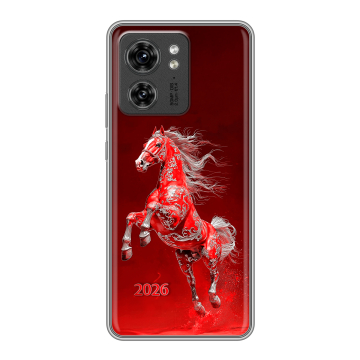 Силиконовый чехол на Motorola Edge 40 с принтом Новый год