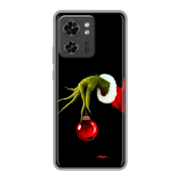 Силиконовый чехол на Motorola Edge 40 с принтом Новый год Гринч
