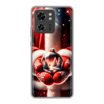 Силиконовый чехол на Motorola Edge 40 с принтом Новый год