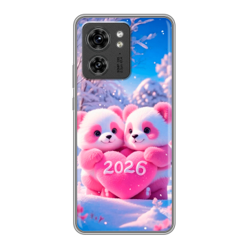 Силиконовый чехол на Motorola Edge 40 с принтом Новый год