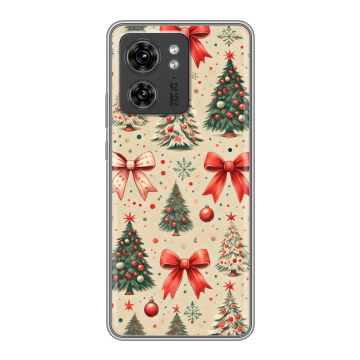 Силиконовый чехол на Motorola Edge 40 с принтом Новый год