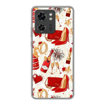 Силиконовый чехол на Motorola Edge 40 с принтом Новый год