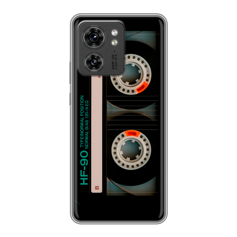 Силиконовый чехол на Motorola Edge 40 с принтом Кассета Силиконовый чехол на Motorola Edge 40 с принтом Кассета
