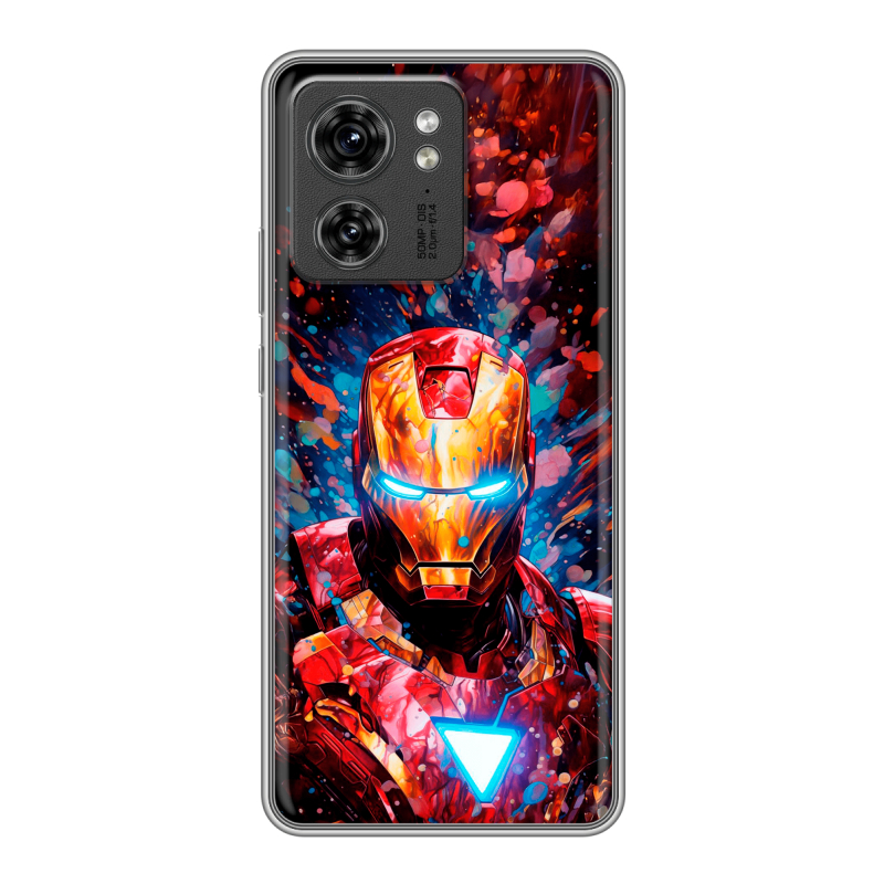 Силиконовый чехол на Motorola Edge 40 с принтом Железный человек Ironman Силиконовый чехол на Motorola Edge 40 с принтом Железный человек Ironman