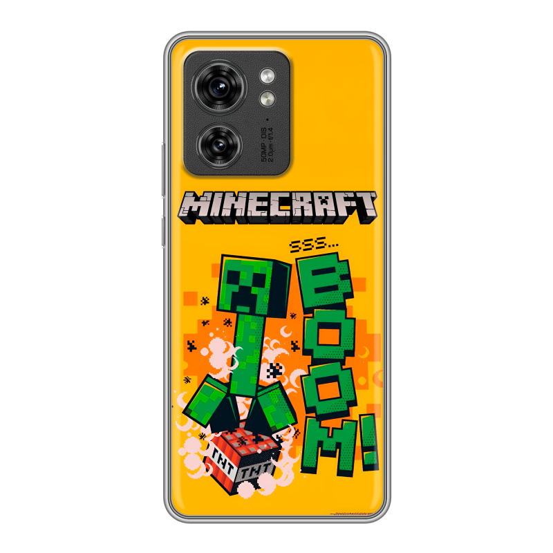 Силиконовый чехол на Motorola Edge 40 с принтом Майнкрафт Minecraft Силиконовый чехол на Motorola Edge 40 с принтом Майнкрафт Minecraft