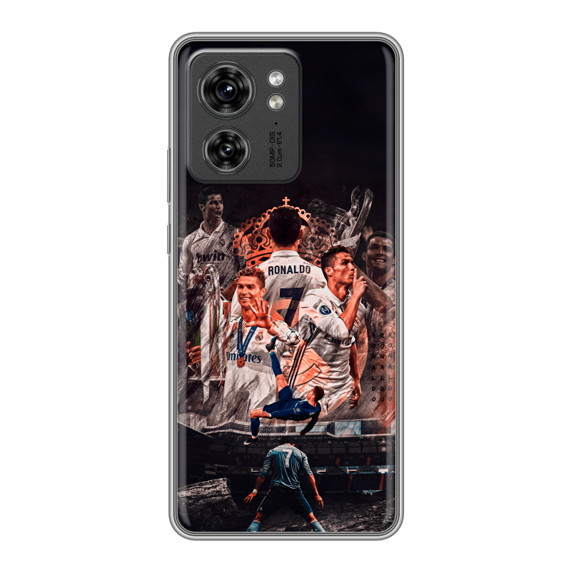 Силиконовый чехол на Motorola Edge 40 с принтом Реал Роналдо Real Ronaldo Силиконовый чехол на Motorola Edge 40 с принтом Реал Роналдо Real Ronaldo