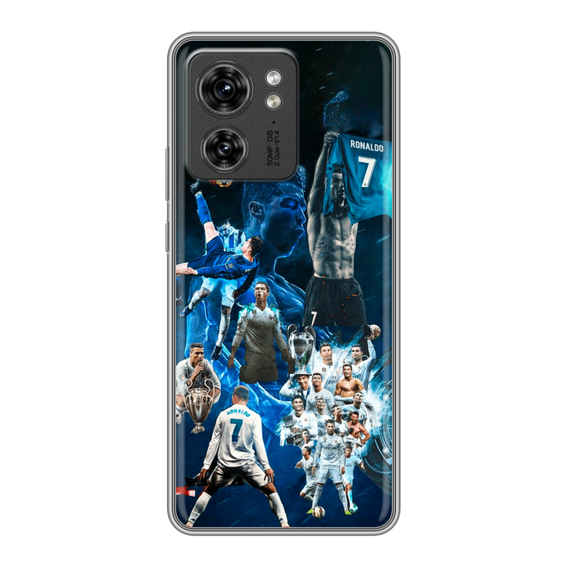 Силиконовый чехол на Motorola Edge 40 с принтом Реал Роналдо Силиконовый чехол на Motorola Edge 40 с принтом Реал Роналдо