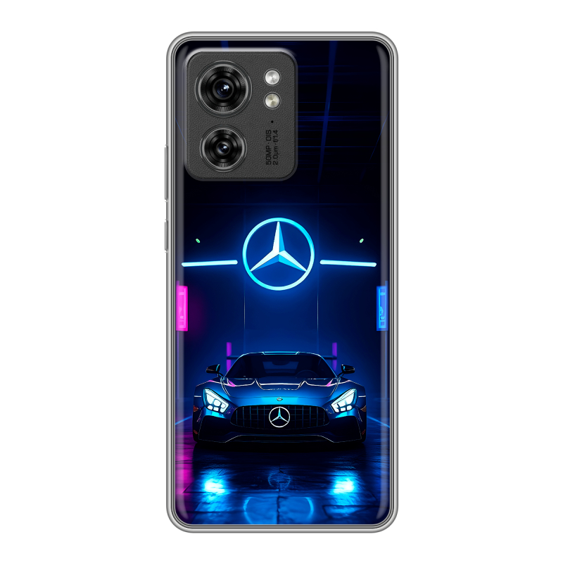Силиконовый чехол на Motorola Edge 40 с принтом Mercedes Мерседес Силиконовый чехол на Motorola Edge 40 с принтом Mercedes Мерседес