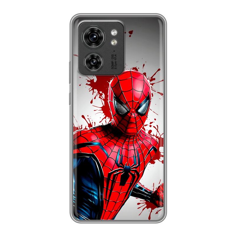 Силиконовый чехол на Motorola Edge 40 с принтом Spiderman Человек паук Силиконовый чехол на Motorola Edge 40 с принтом Spiderman Человек паук