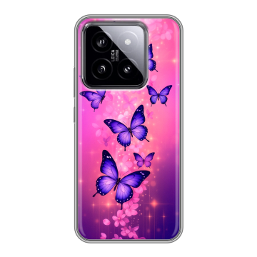 Силиконовый чехол на Xiaomi 14 с принтом Бабочки Силиконовый чехол на Xiaomi 14 с принтом Бабочки