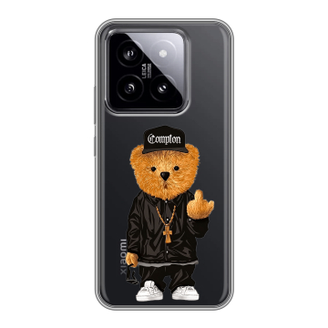 Силиконовый чехол на Xiaomi 14 с принтом Мишка Силиконовый чехол на Xiaomi 14 с принтом Мишка