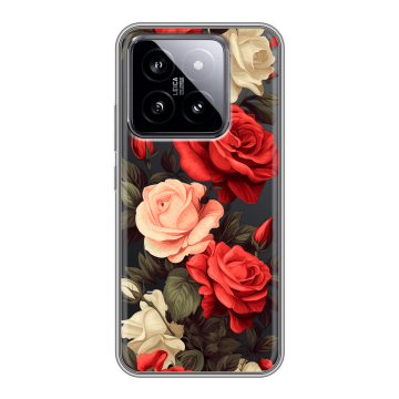 Силиконовый чехол на Xiaomi 14 с принтом Розы Силиконовый чехол на Xiaomi 14 с принтом Розы