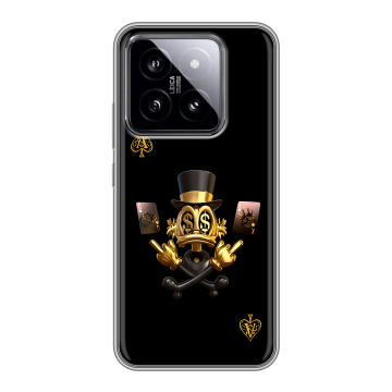 Силиконовый чехол на Xiaomi 14 с принтом Золотой скрудж макдак