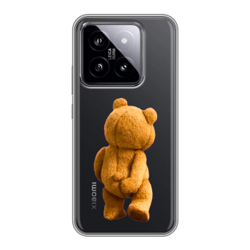 Силиконовый чехол на Xiaomi 14 с принтом Медведь Силиконовый чехол на Xiaomi 14 с принтом Медведь