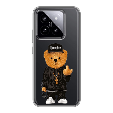 Силиконовый чехол на Xiaomi 14 с принтом Плюшевый медведь Силиконовый чехол на Xiaomi 14 с принтом Плюшевый медведь