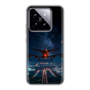 Силиконовый чехол на Xiaomi 14 с принтом самолет Силиконовый чехол на Xiaomi 14 с принтом самолет
