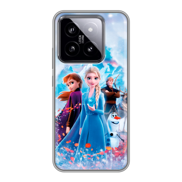 Силиконовый чехол на Xiaomi 14 с принтом Холодное сердце Frozen Силиконовый чехол на Xiaomi 14 с принтом Холодное сердце Frozen
