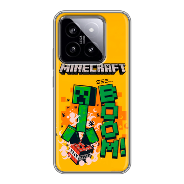 Силиконовый чехол на Xiaomi 14 с принтом Майнкрафт Minecraft Силиконовый чехол на Xiaomi 14 с принтом Майнкрафт Minecraft