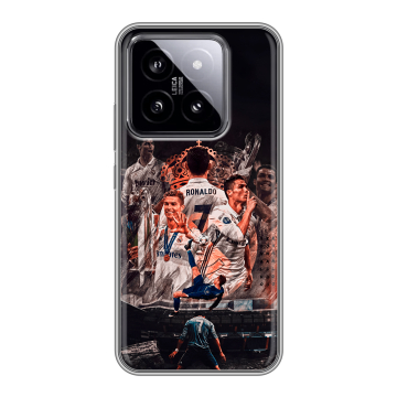 Силиконовый чехол на Xiaomi 14 с принтом Реал Роналдо Real Ronaldo