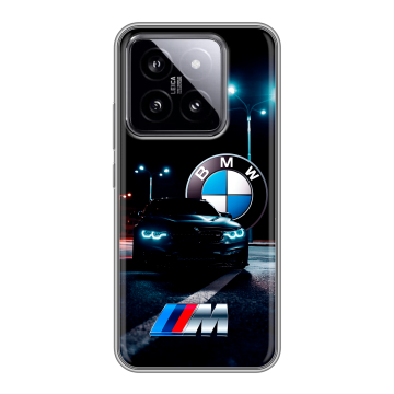 Силиконовый чехол на Xiaomi 14 с принтом БМВ BMW