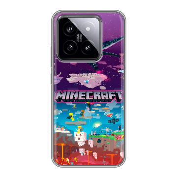 Силиконовый чехол на Xiaomi 14 с принтом Майнкрафт Minecraft Силиконовый чехол на Xiaomi 14 с принтом Майнкрафт Minecraft