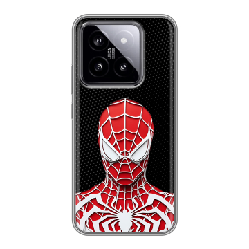 Силиконовый чехол на Xiaomi 14 с принтом человек паук spiderman