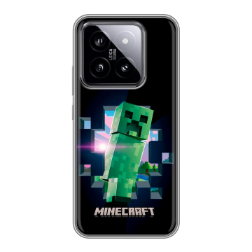 Силиконовый чехол на Xiaomi 14 с принтом Майнкрафт Minecraft Силиконовый чехол на Xiaomi 14 с принтом Майнкрафт Minecraft