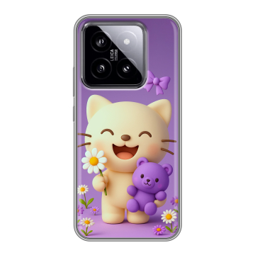 Силиконовый чехол на Xiaomi 14 с принтом для девочек Силиконовый чехол на Xiaomi 14 с принтом для девочек