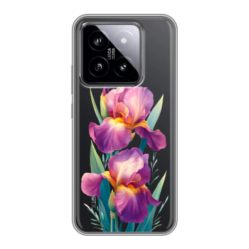 Силиконовый чехол на Xiaomi 14 с принтом Цветы орхидеи Силиконовый чехол на Xiaomi 14 с принтом Цветы орхидеи