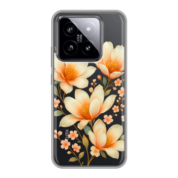 Силиконовый чехол на Xiaomi 14 с принтом Цветы Силиконовый чехол на Xiaomi 14 с принтом Цветы