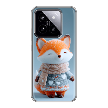 Силиконовый чехол на Xiaomi 14 с принтом Лиса Силиконовый чехол на Xiaomi 14 с принтом Лиса